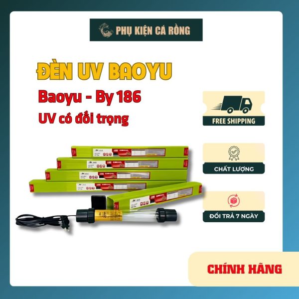Đèn UV Hồ Cá Koi Baoyu BY186 20W–100W Diệt Rêu Tảo, Khử Xanh Nước